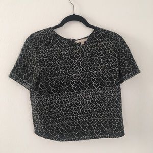 Banana Republic Heart Crop Tee